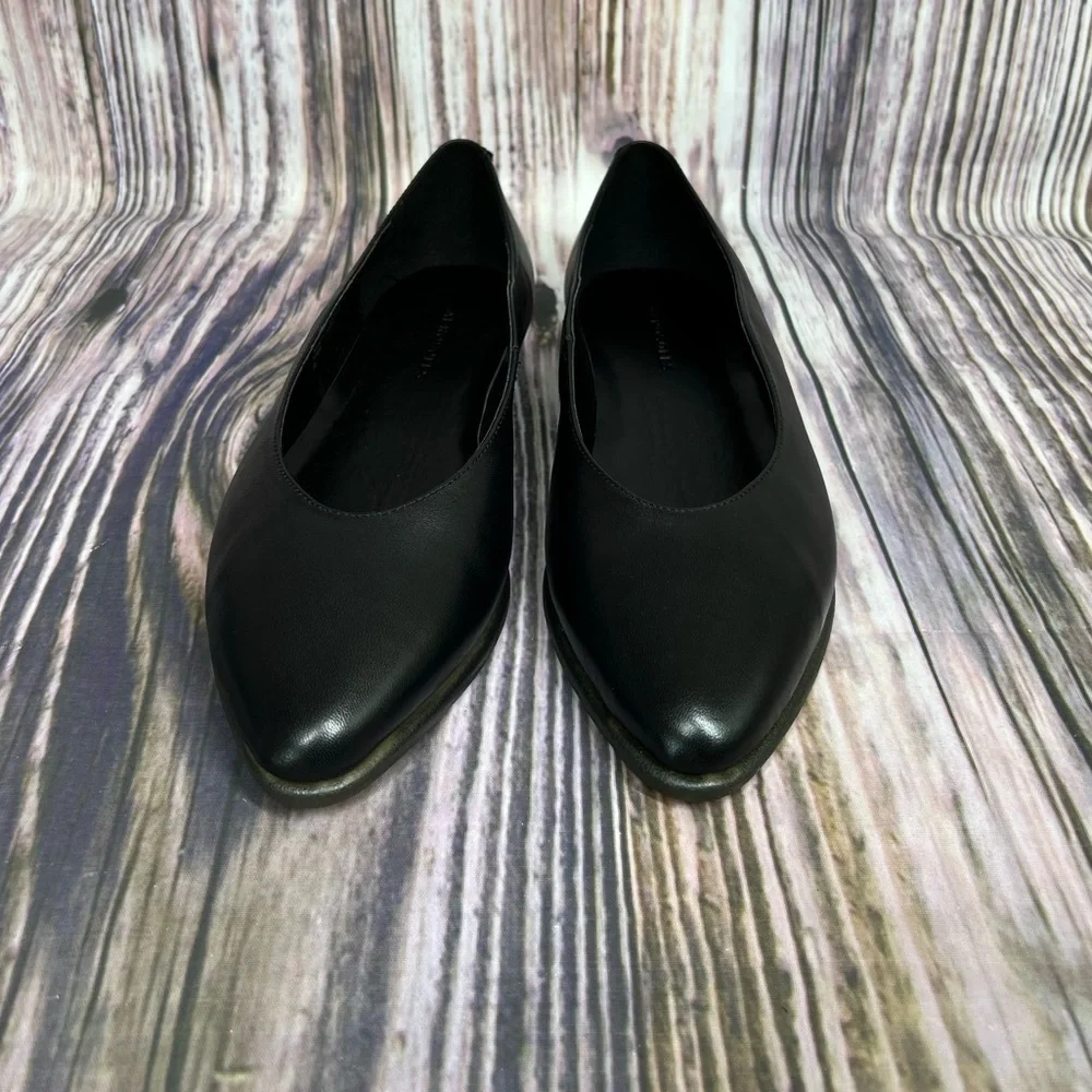 Aerosoles Virona Black Leather Ballet Flats New Size 10.5